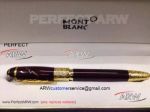 Perfect Replica Montblanc Writers Edition Daniel Defoe Rollerball Pens Gold and Red